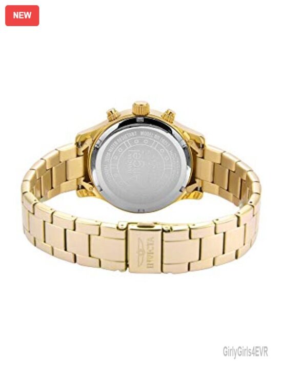 Women\'s Gold Stainless Steel Quartz Chronograph Watch with Crystal main image 5
